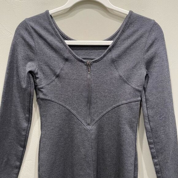 Athleta Illusion Long Sleeve Dress in Charcoal Heather Gray - Size: XXS - Picture 8 of 11